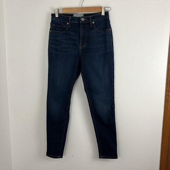 Everlane The Curvy High-Rise Skinny Dark Denim Jeans - Picture 2 of 9